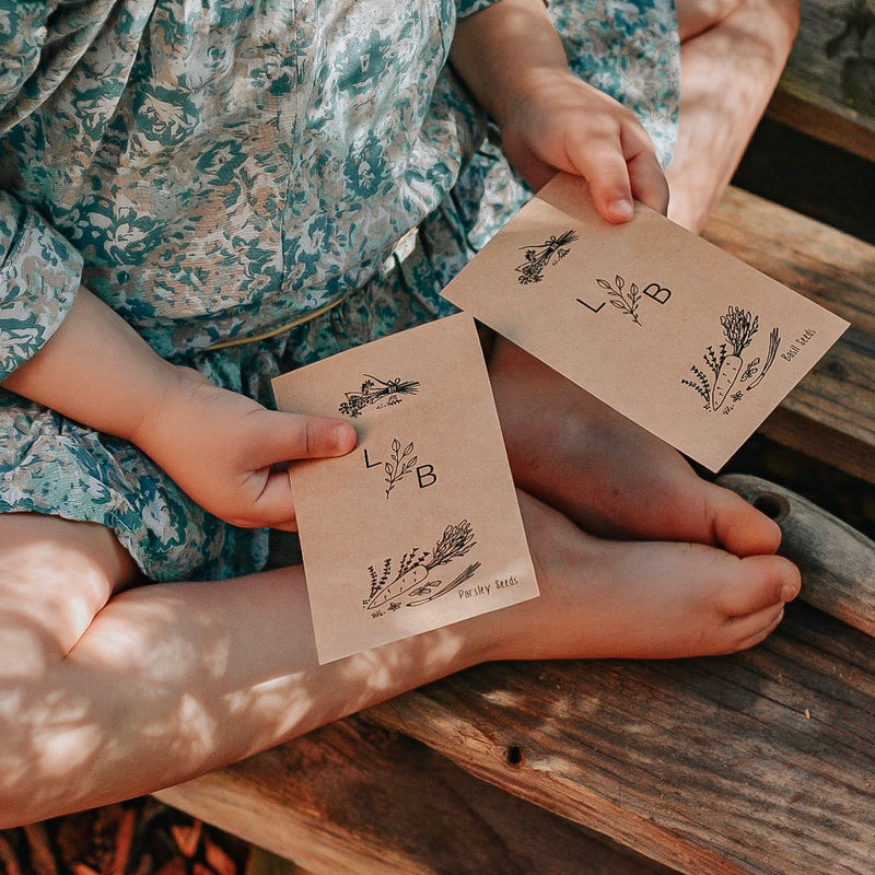 eco stocking stuffer seeds in hands