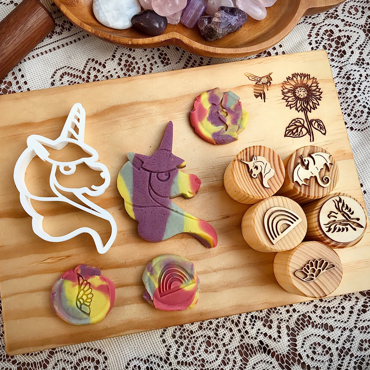 Wooden Play Dough Stamps | Fantasy Set