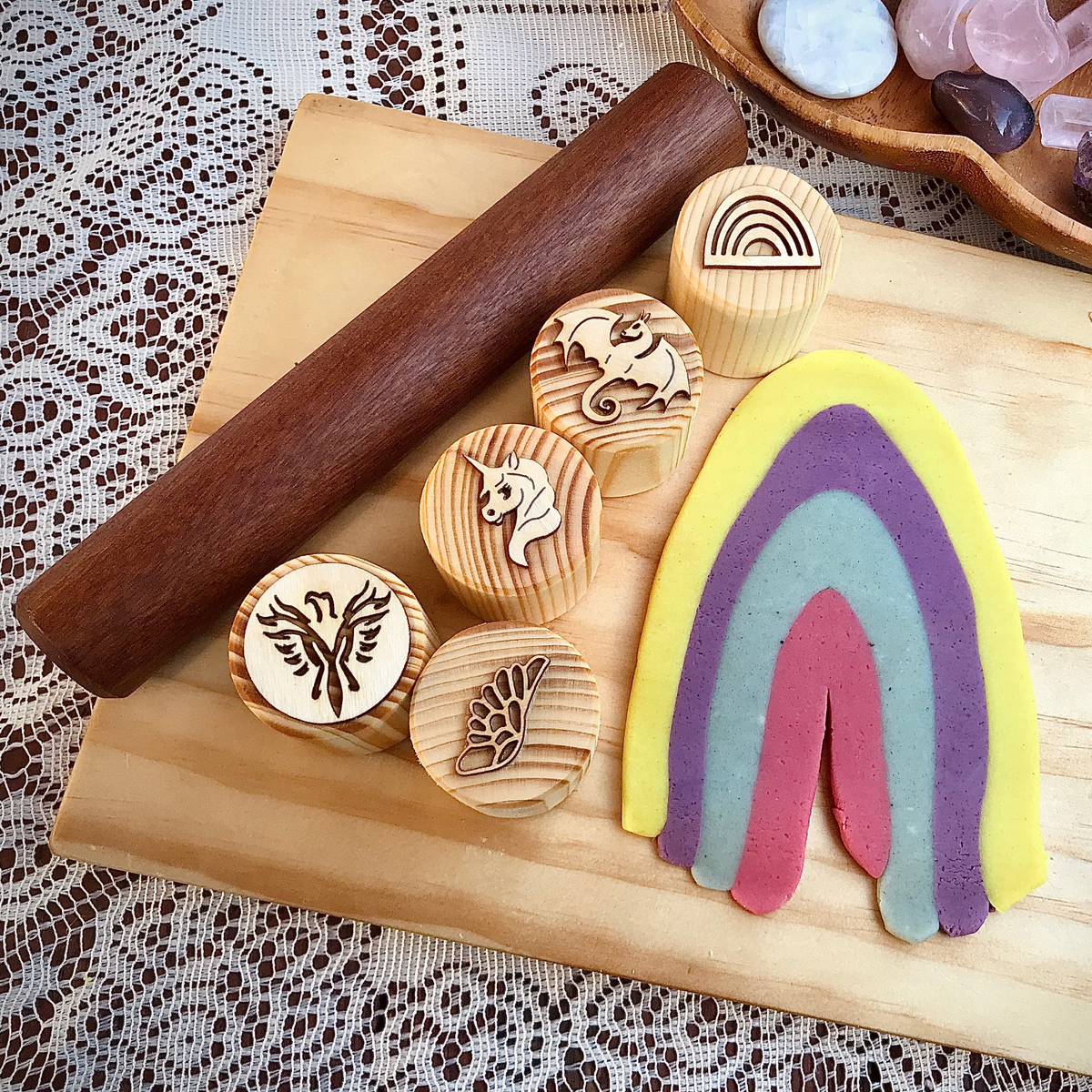 Wooden Play Dough Stamps | Fantasy Set